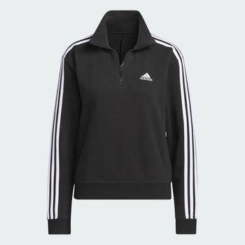 Buzo Essentials Quarter-Zip 3 Rayas